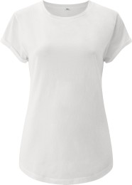 Organic Rolled Sleeve T-Shirt - stone white