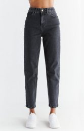 Mom Fit Jeans aus Bio-Baumwolle - carbon gray