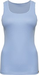 Träger-Unterhemd - Ajour-Feinripp aus Bio-Baumwolle - lightblue
