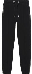 Organic Sweatpants with Zips - black