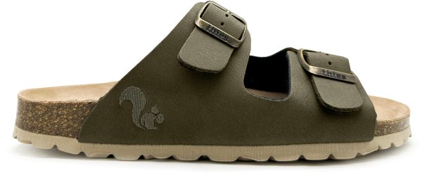 Pantolette aus recyceltem Material - seaweed