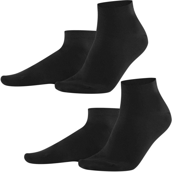 Sneaker-Socken aus Bio-Baumwolle - Doppelpack - black