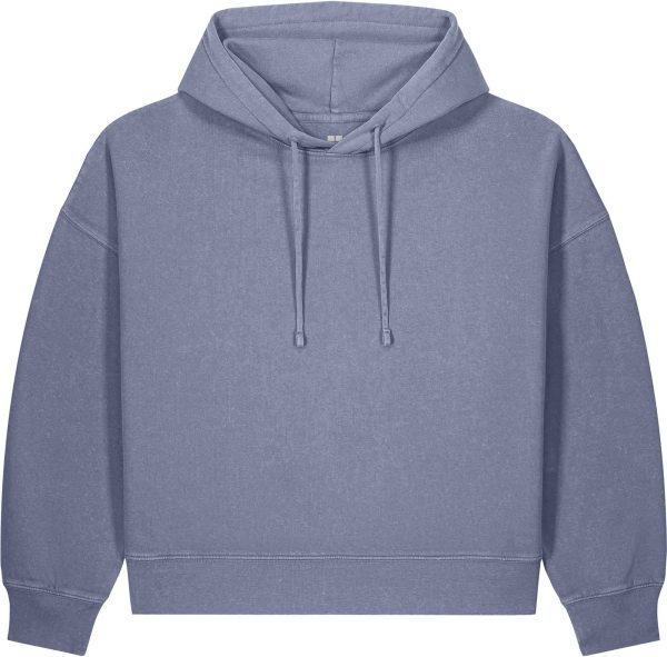 Vintage Hoodie aus Bio-Baumwolle - g. dyed blue grey