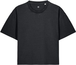 Vintage Boxy T-Shirt aus Bio-Baumwolle - g. dyed black rock