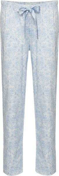 Lange Schlafhose aus Fairtrade Bio-Baumwolle - lightblue print