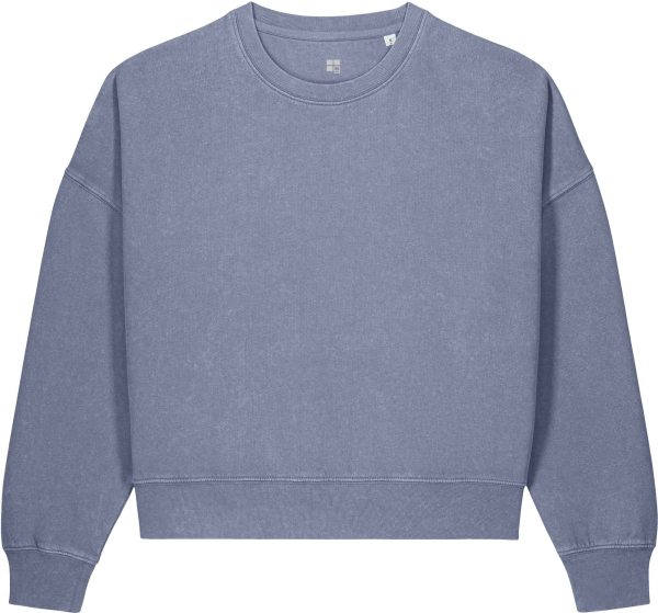 Vintage Sweatshirt aus Bio-Baumwolle - g. dyed blue grey