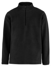 Recycled Fleece Quarter Zip - black