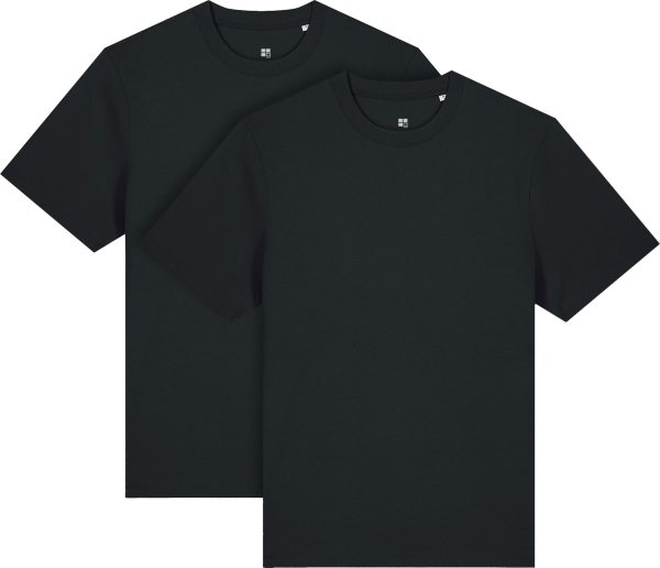 Heavy T-Shirt aus Bio-Baumwolle - 2er-Pack - black