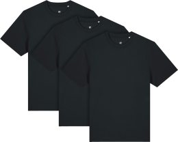 Heavy T-Shirt aus Bio-Baumwolle - 3er-Pack - black