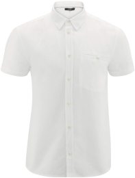 Kurzarm-Hemd aus Bio-Leinen und Bio-Baumwolle - white