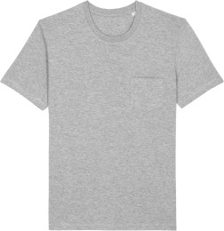 T-Shirt mit Brusttasche aus Biobaumwolle - heather grey