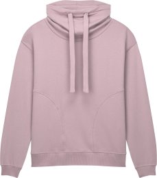 Organic Women's Funnel Neck Sweatshirt - sueded miami pink