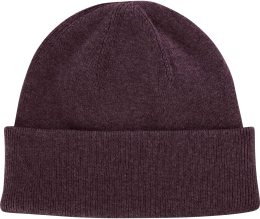 Fairtrade Feinstrick-Mütze Himmat aus Bio-Baumwolle - elderberry melange