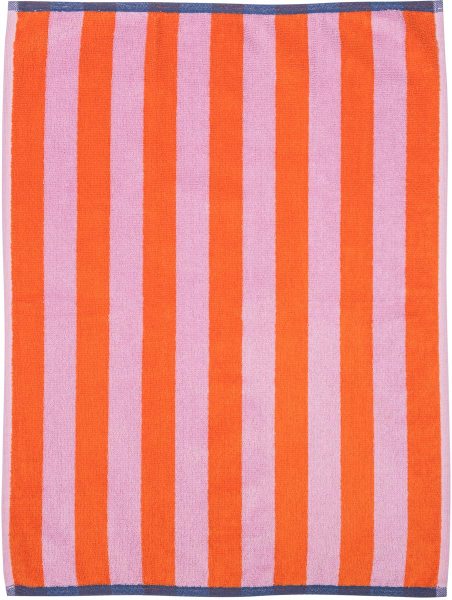 Frottee-Geschirrtuch aus Bio-Baumwolle - stripes/rot
