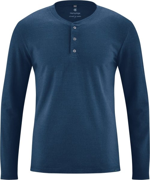 Henley-Longsleeve aus Bio-Baumwolle und Hanf - reef