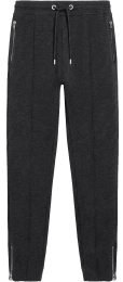 Organic Sweatpants with Zips - black heather