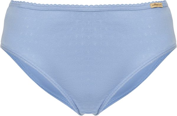 Jazz-Pants - Ajour-Feinripp aus Bio-Baumwolle - lightblue