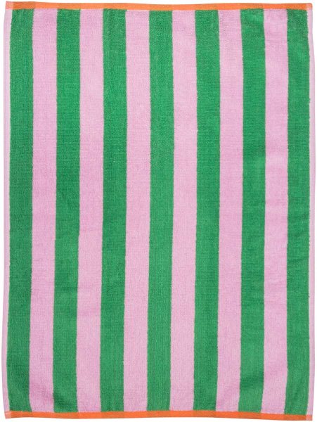 Frottee-Geschirrtuch aus Bio-Baumwolle - stripes/grün