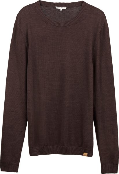 Strickpullover aus Bio-Baumwolle - espresso