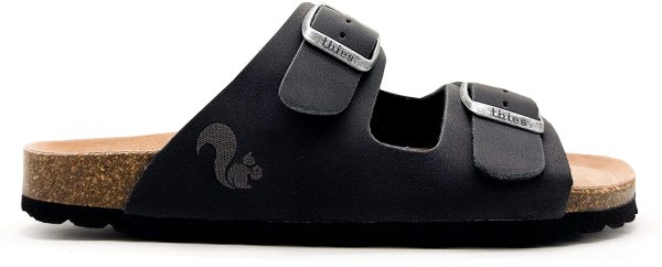 Pantolette aus recyceltem Material - obsidian grey
