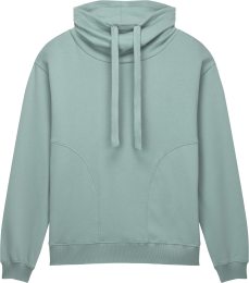 Organic Women's Funnel Neck Sweatshirt - sueded slate green