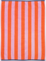 Frottee-Geschirrtuch aus Bio-Baumwolle - stripes/rot