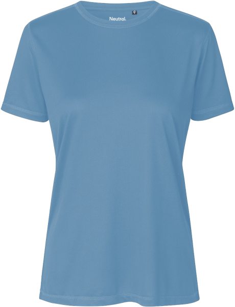 Performance T-Shirt aus recyceltem Polyester - dusty indigo