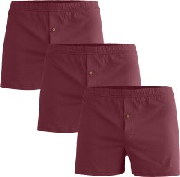 Boxershorts aus Bio-Baumwolle - 3er-Pack - bordeaux