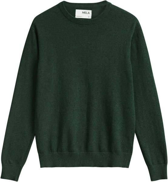 Fairtrade Feinstrickpullover Himal aus Bio-Baumwolle - deep forest melange