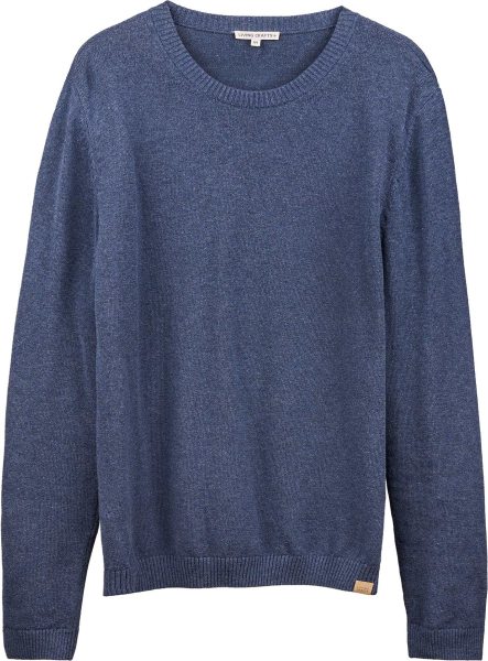 Strickpullover aus Bio-Baumwolle - deep sea