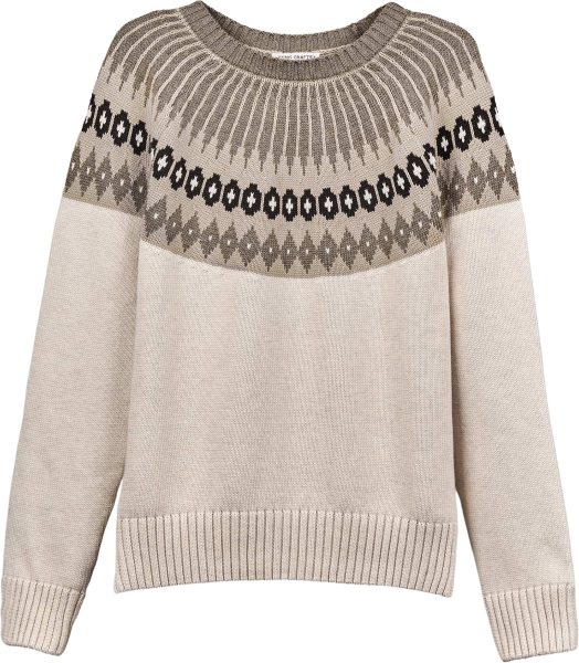 Norweger-Strickpullover aus Bio-Baumwolle - nordic pattern