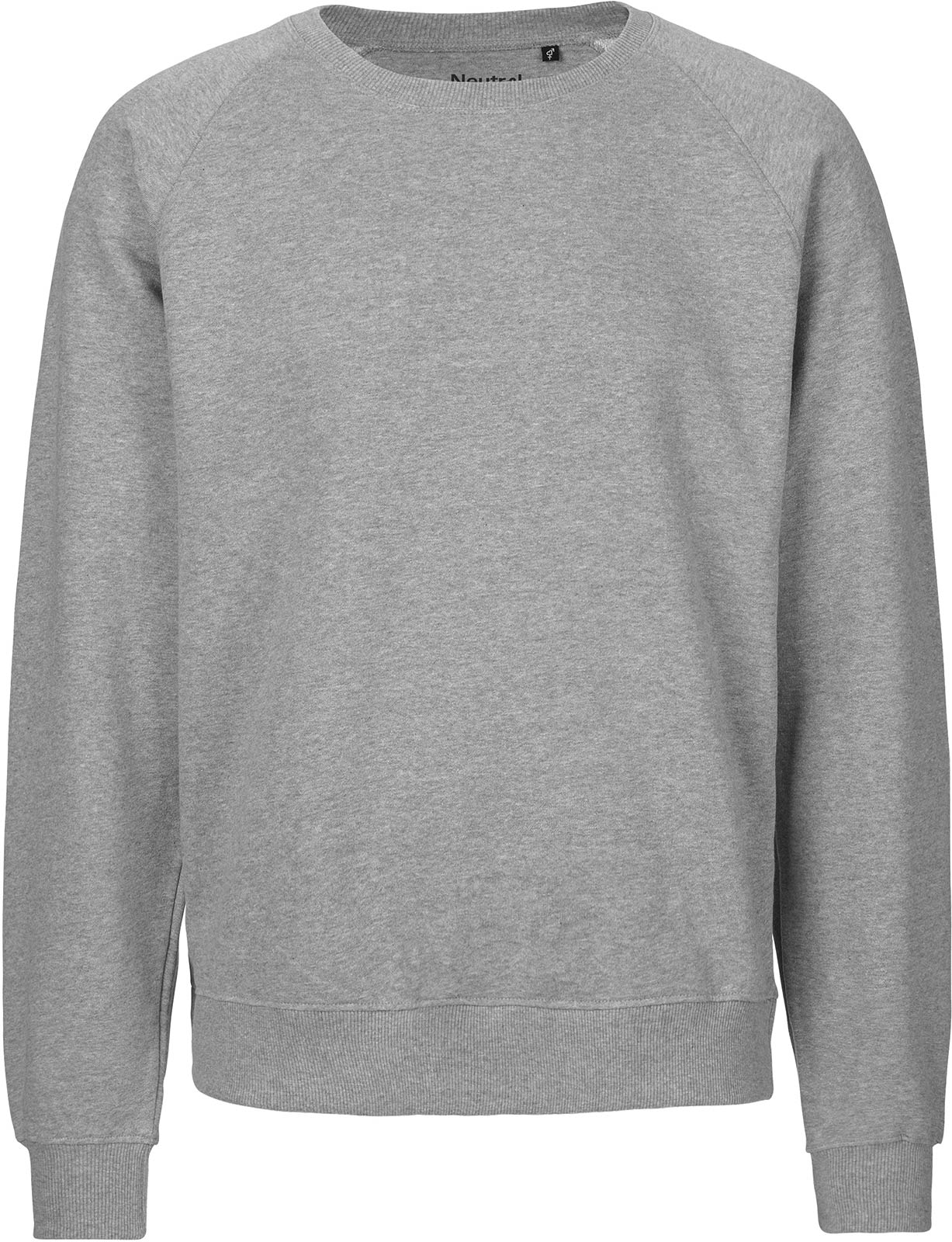 Unisex Sweatshirt aus Fairtrade Bio Baumwolle grau meliert