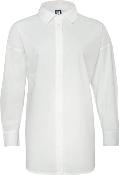Oversized Hemdbluse aus Bio-Baumwolle - offwhite