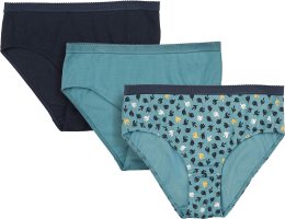 Slip aus Bio-Baumwolle - 3er-Pack - birds print