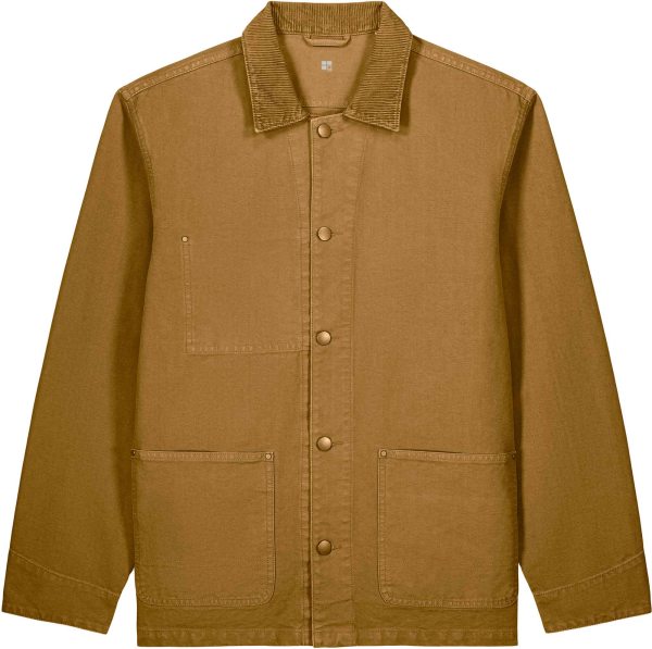 Canvas-Utility-Jacke aus Bio-Baumwolle - g.dyed bronze