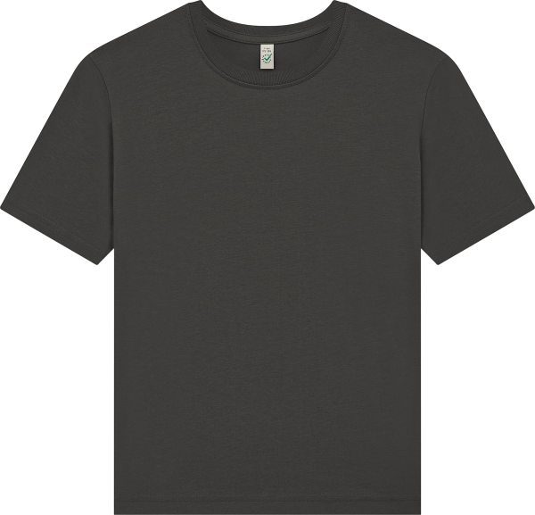 Kinder T-Shirt aus Bio-Baumwolle - dark charcoal