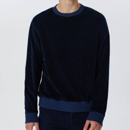 Herren Cord-Sweatshirt aus Bio-Baumwolle - nachtblau