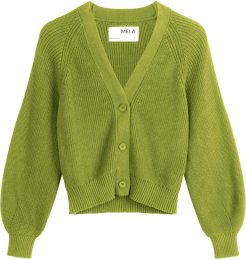 Fairtrade Rippstrick Cardigan Bhuma aus Bio-Baumwolle - seaweed