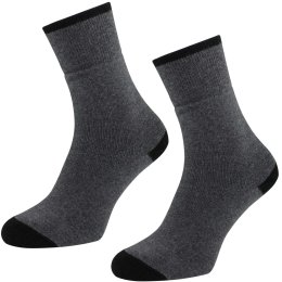 Frotteesocken aus Bio-Baumwolle - 2er Pack - anthrazit melange