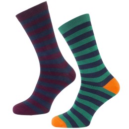 Socken aus Bio-Baumwolle - 2er-Pack - gestreift