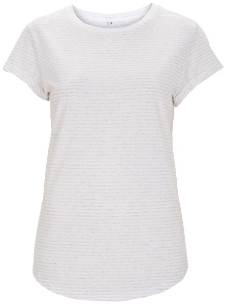 Organic Rolled Sleeve T-Shirt - weiss/weiss-meliert