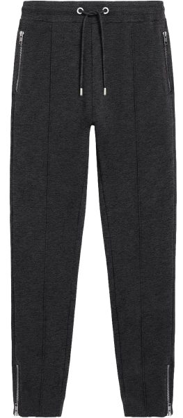 Organic Sweatpants with Zips - black heather