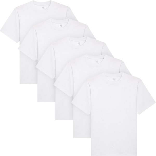 Super Heavy T-Shirt aus Bio-Baumwolle - 5er-Pack- white