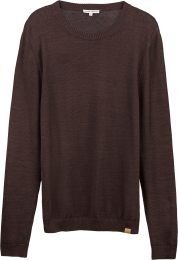 Strickpullover aus Bio-Baumwolle - espresso