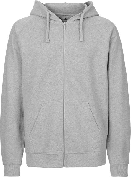 Zip-Up Hoodie aus Fairtrade Bio-Baumwolle - grau meliert