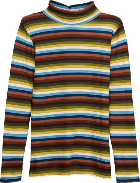 Rollkragen-Longsleeve aus Bio-Baumwolle - autumn stripe