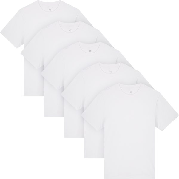 Heavy T-Shirt aus Bio-Baumwolle - 5er-Pack - white