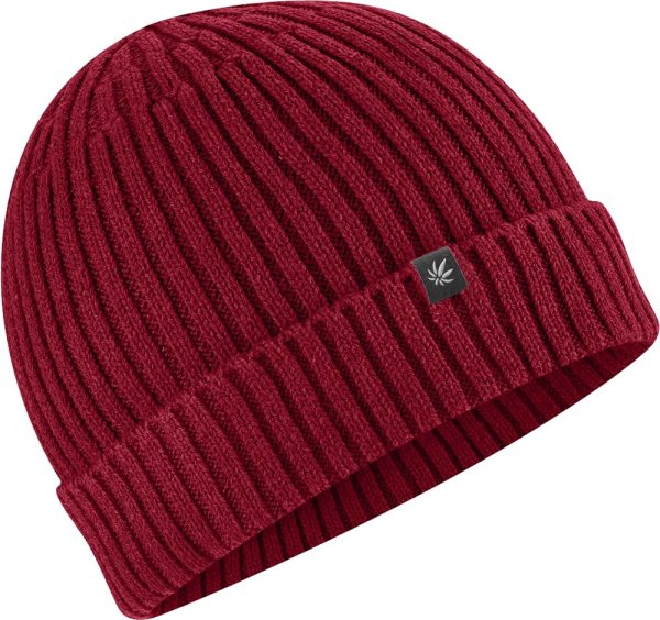 Dicke Wintermütze aus Hanf und Bio-Baumwolle - ruby