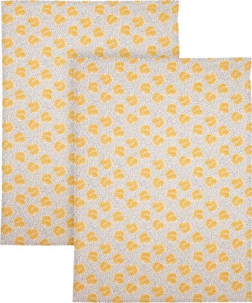 Geschirrtuch aus Bio-Baumwolle - 2er-Pack - boho/gelb