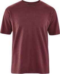 T-Shirt aus Hanf und Bio-Baumwolle - chestnut